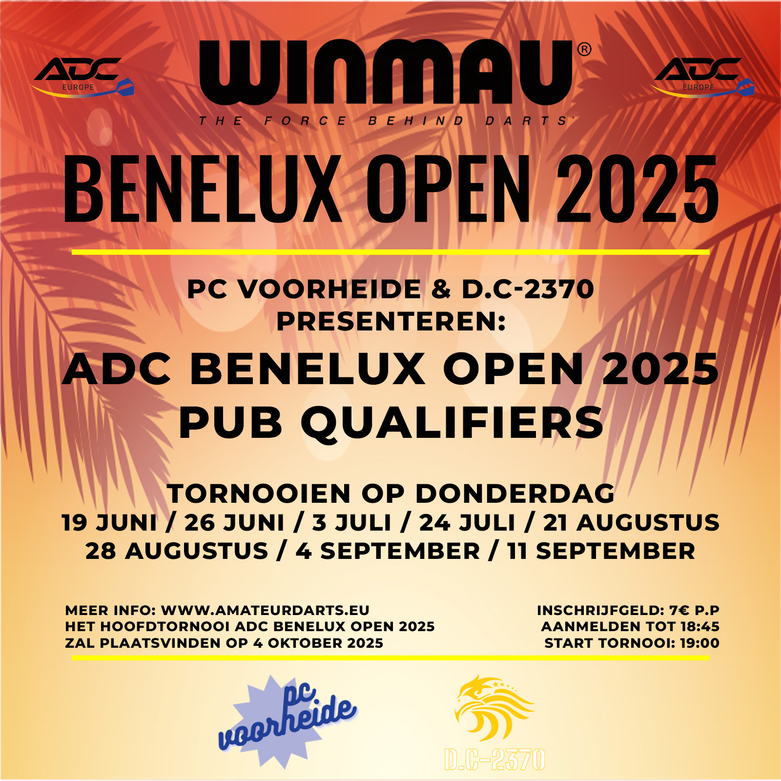 ADC Benelux Open 2025: acht Pub Qualifiers bij PC Voorheide in Arendonk