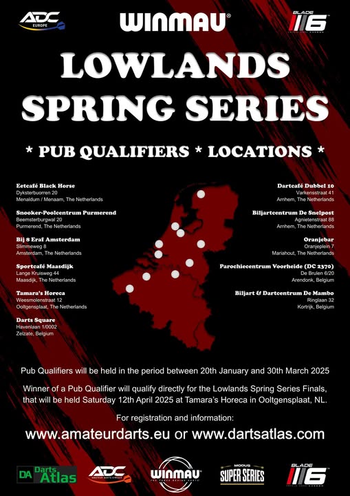 ADC Lowlands Tours - Pub Qualifiers komen naar Arendonk! 