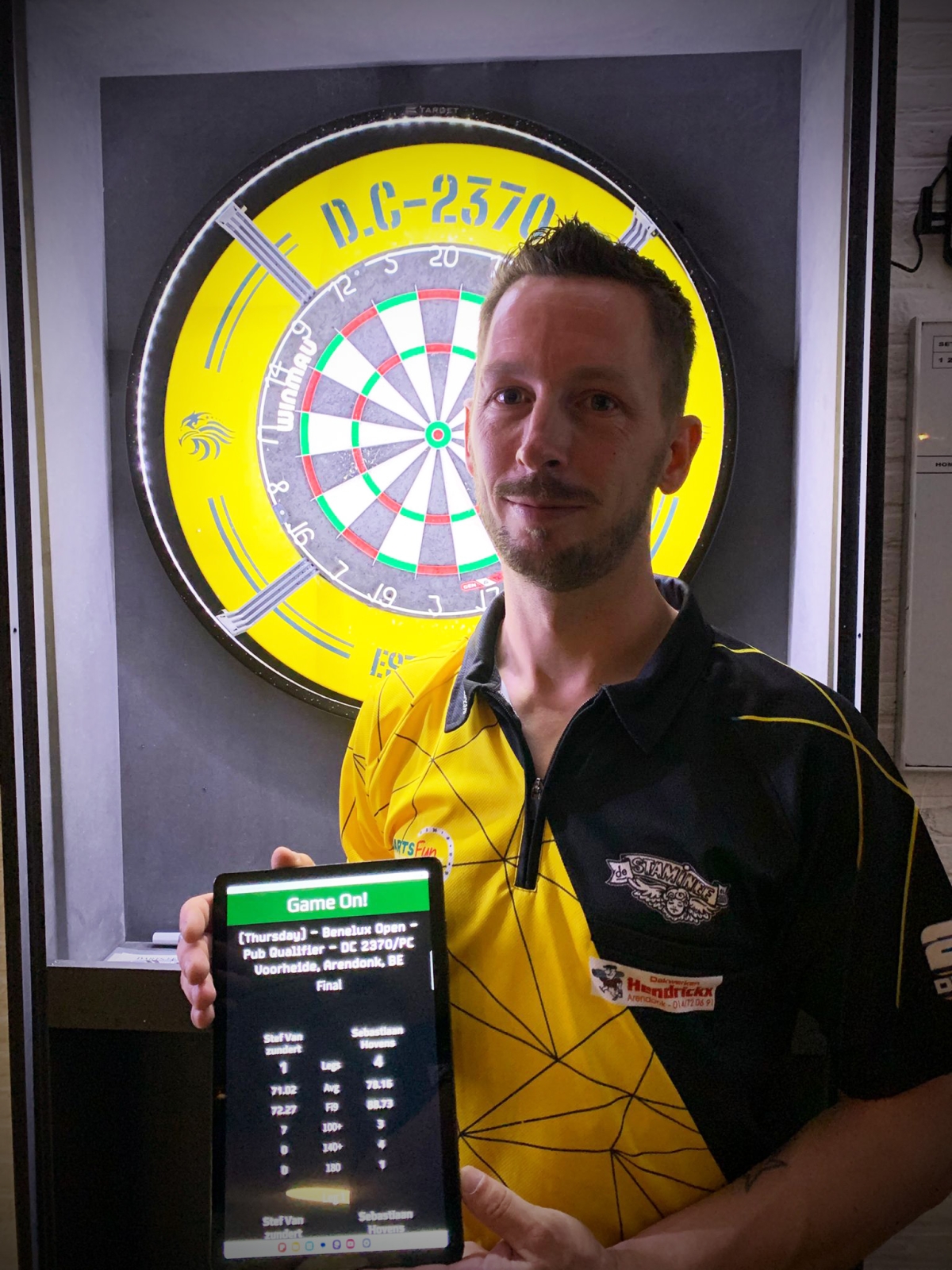 De eerste Benelux Open 2025 Pub Qualifier in PC Voorheide is gewonnen door Sebastiaan Hovens