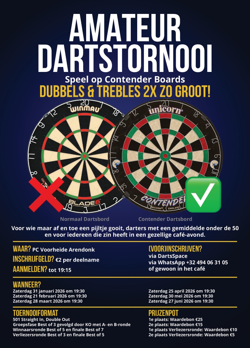 Amateur Dartstornooi